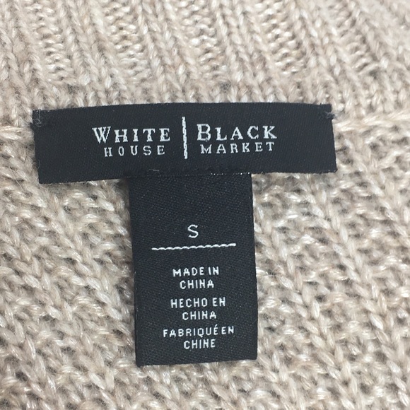 WHBM Tan Long Sleeve Tunic Sweater Wool Blend - Picture 8 of 8